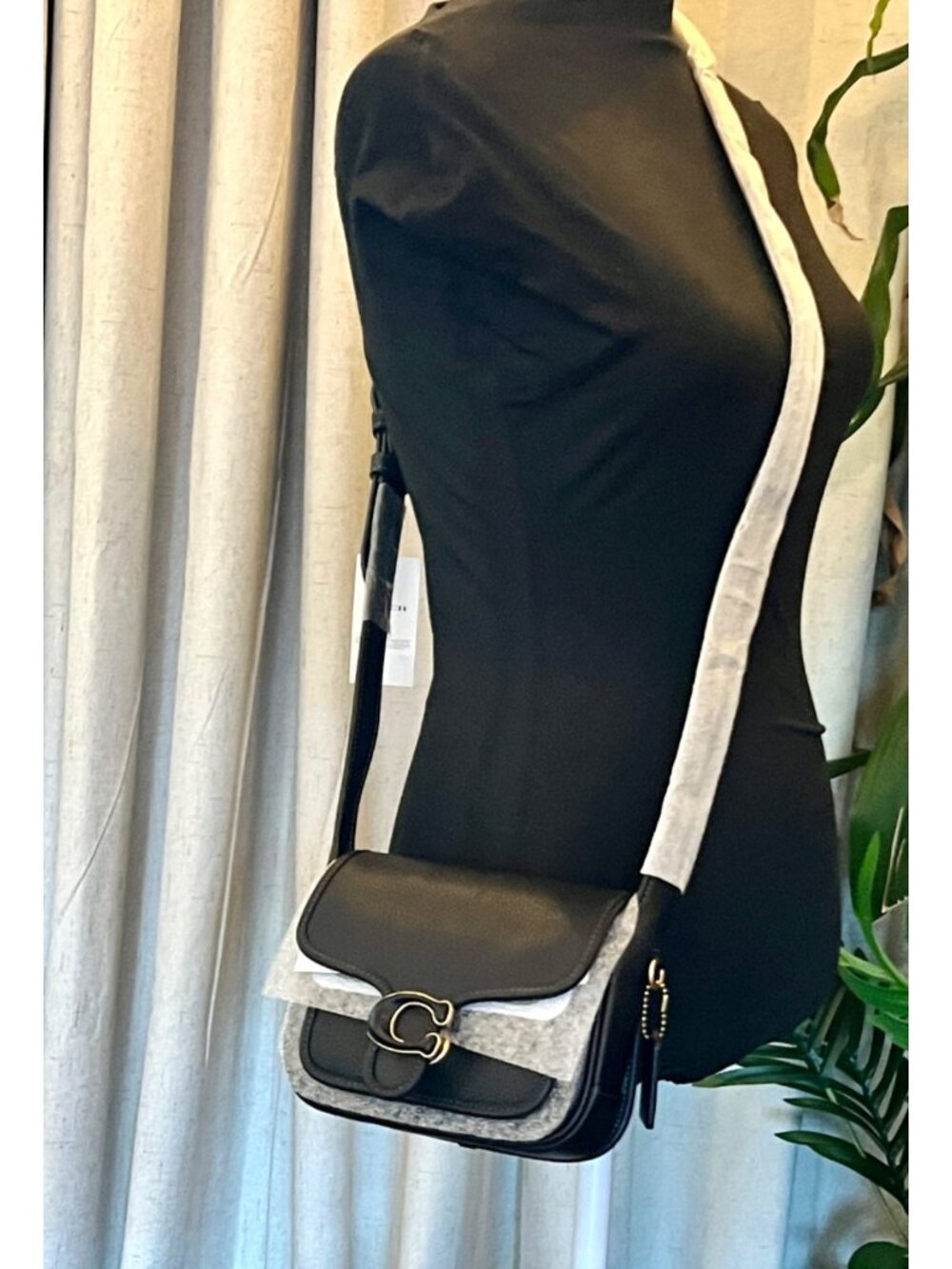 AUTHENTIC COACH BLACK LEATHER TABBY MESSENGER HANDBAG - NEW WITH TAGS - Picture 9 of 10
